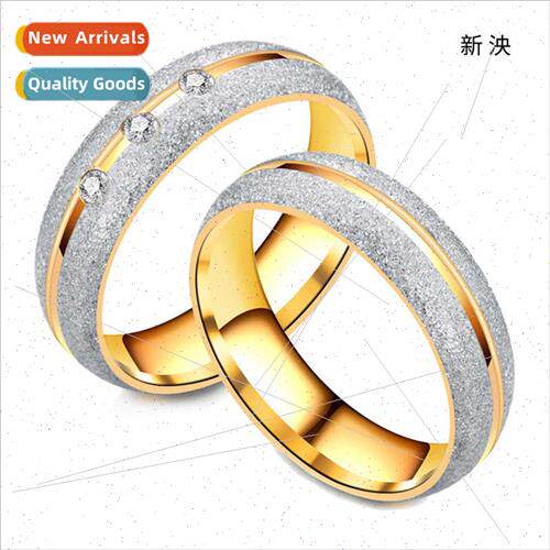 Fashion mple Tanium Steel Frosted Couple Ring Stainless Stee