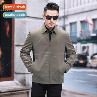 business casual middle aozi elderly fall aged lapel men