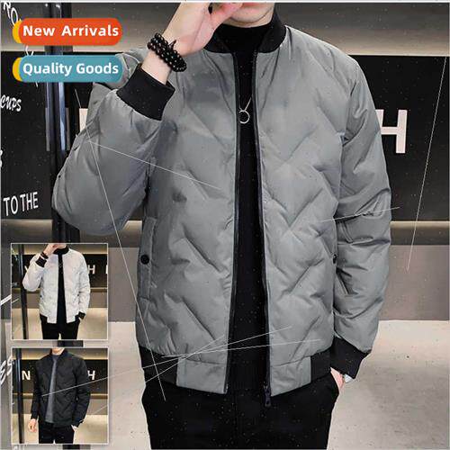 Men stand-up collar down jacket youth 2023 winter new duck d