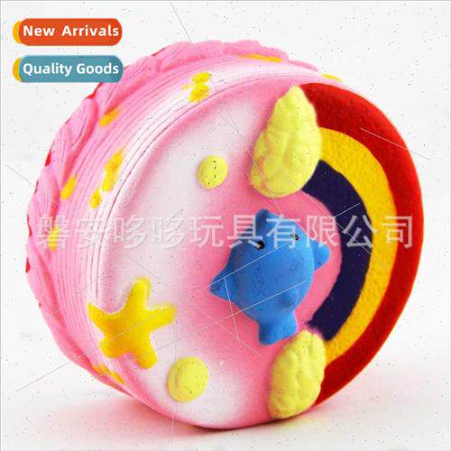 PU slow rebound simulation toys rainbow cake Squishy pinch p