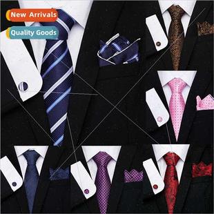 Europe 2020 Set Tie 8cm Flower Striped New Ties Men