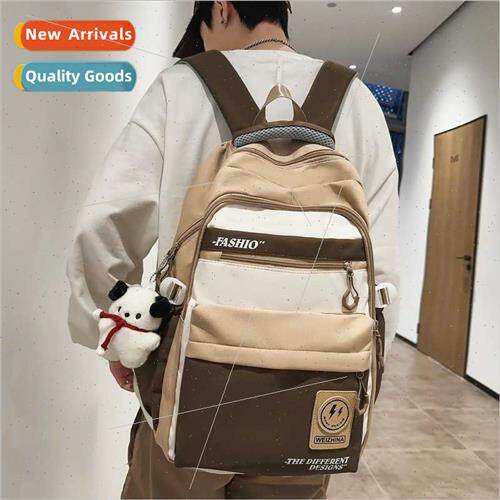 Schoolbag male new large capacy load reduction lightweight b