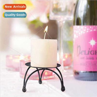 Scandinavian ins geometric round iron candlestick desktop de