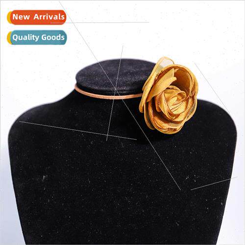 Europe camellia necklace rose choker plant tie neck necklace