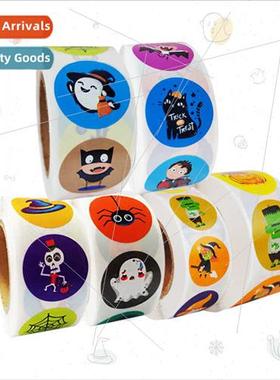 Halloween labels rolls children holiday pumpkin party decora