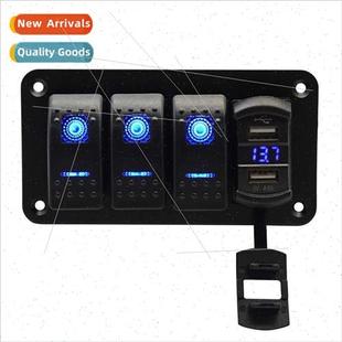 Modified Dual Rocker Swch Charging Panel Fast Car USB