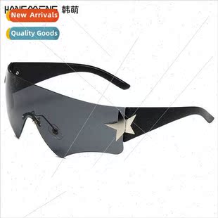 sunglasses Europe New star rimless curved deco connecting