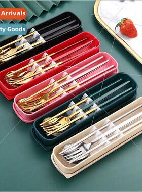 Portugal stainless steel portable cutlery set chopsticks spo
