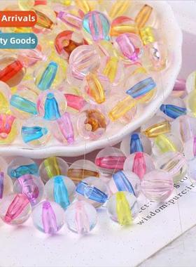 8mm internal color round beads loose beads diy handmade mate