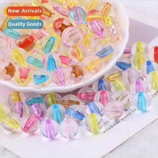 round mate internal handmade 8mm diy beads color loose