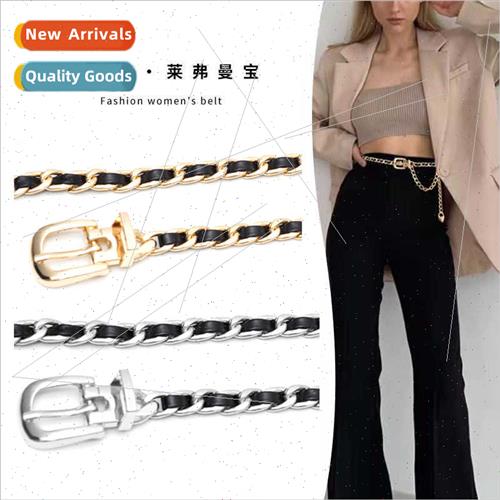 Metal Chain Belt women Belt Fine Adjustable Belt Accessories