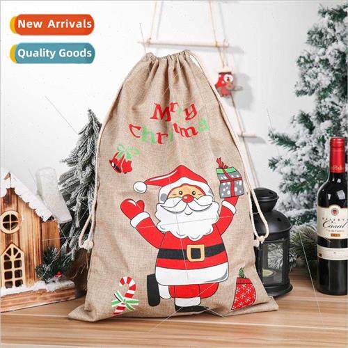 New Christmas Decoration Supplies Christmas Printed Burlap