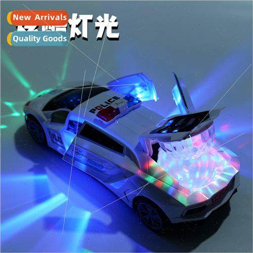 Children electric police car toys lights music car automatic