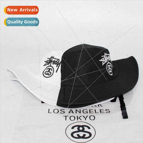 Double label embroidery set tide fisherman hat men women cou