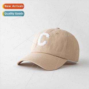 simple letter brim Korean curved fashion embroidery Hat