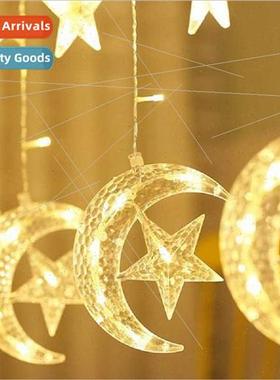 LED moon hugging star lights string curtain lights Christmas