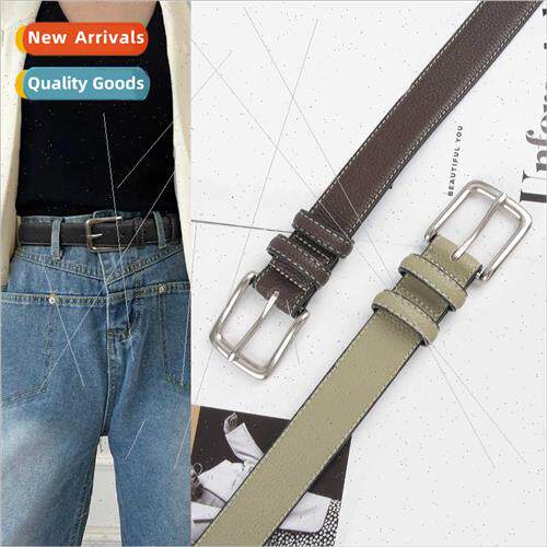 new lychee grain leather ladies belt jeans casual pants belt