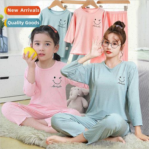 Summer home parent-child ice silk seven-minute sleeve su smi