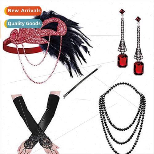 1920s Flapper girl dress christmas costume gloves smoking st