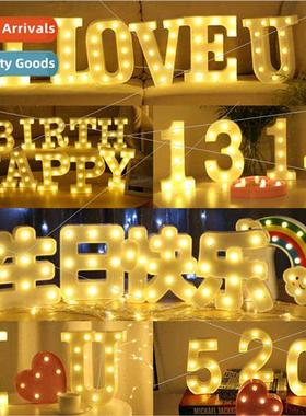led Chinese letter lights happy birthday holiday wedding dec