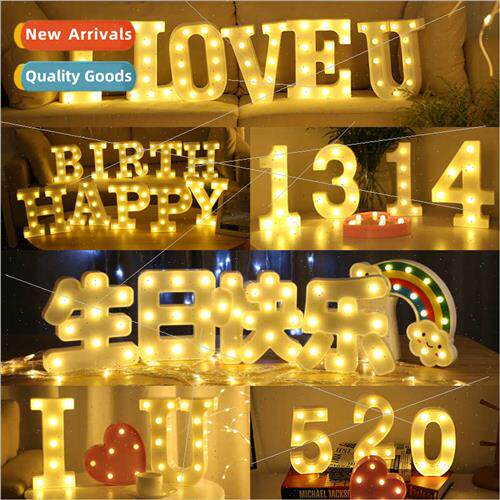led Chinese letter lights happy birthday holiday wedding dec