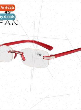 rimless presbyopia glasses HD cut edge presbyopia glasses 适