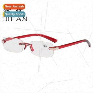 rimless presbyopia glasses HD cut edge presbyopia glasses 适