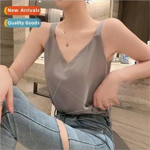 2023 Summer Chiffon Women Tops Camis Sexy Halter Top Woman S