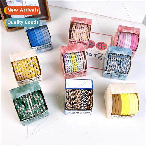 10 pcs candy color twist hair tie ponytail headbcute high el