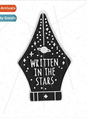 New fountain pen nib shape personalized letters wrten on sta