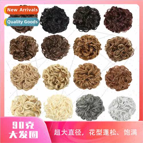 Wig Pods Pillow Head Women Stchy Elastic Buttoned Curly Hair