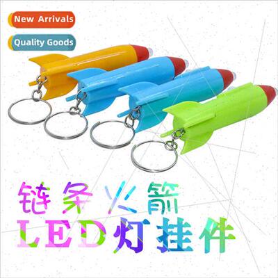Plastic torch keychain LED toy night light rocket children s