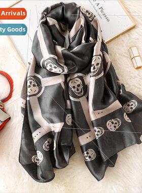 Spring summer new  American wind nd skull scarf female simul