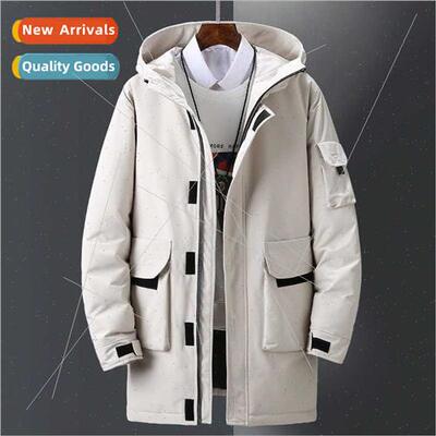 Men outdoor down jacket medium-length jacket winter down jac