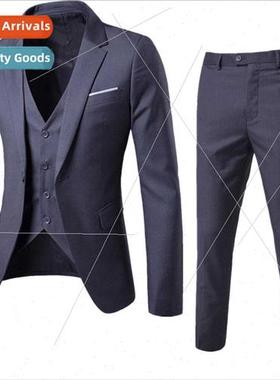 2023 new men business casual su threePCS groom best man wedd