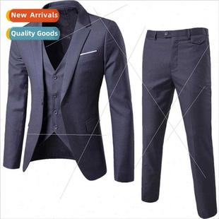 2023 new men business casual su threePCS groom best man wedd