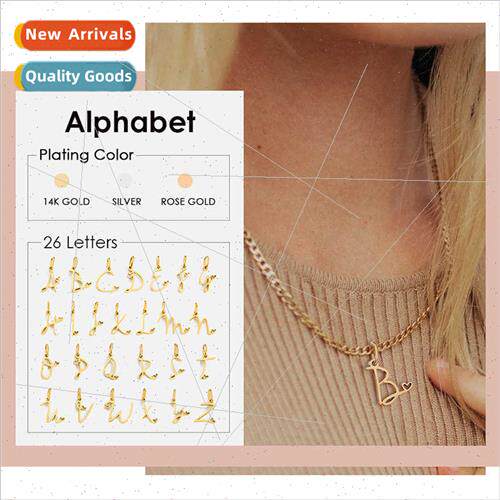 26 letters pendant accessories couple necklace diy jewelry n
