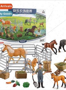 happy horse ranch set handmade toys static desktop sandbox r