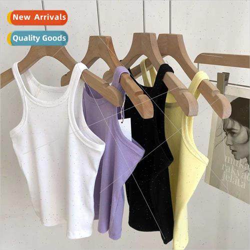 Work threaded cotton Slim elastic undershirt female spring s