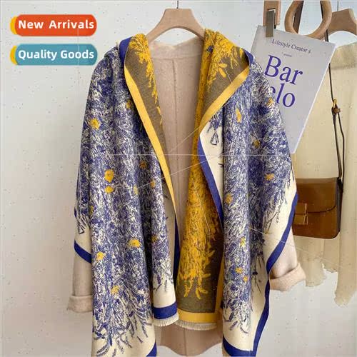 2022 fall winter new imation cashmere scarf thickened length