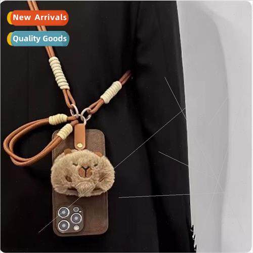 Cute Plush Dolphin Holder Moon Pit Pattern 适用 iPhone 14 Sl