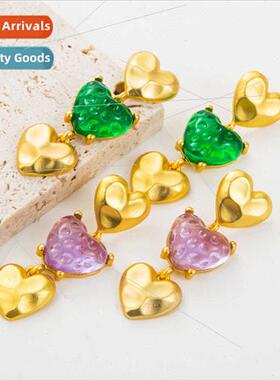 925 silver needle French senior sense retro court earrings f