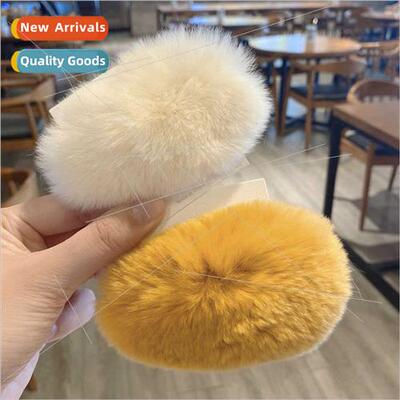 Korea ins real otter rabb hair clip fall winter new bangs cl