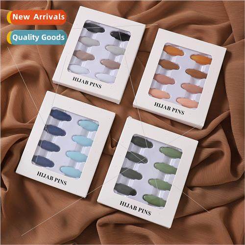 Plastic colorful safety pins cover head pins silk scarf clip