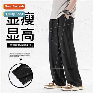 straight new fashion boys pants silk ice summer Spring