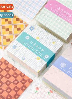 200 sheets salt plaid sticky notes plaid elements ins high-c