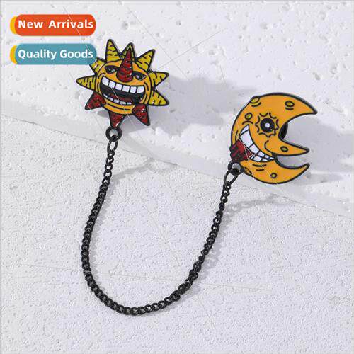 Cartoon anime Halloween Soul Eater Sun Moon brooch secondary