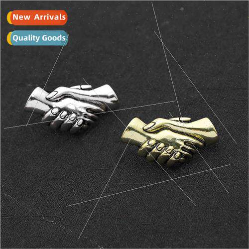 fashion Retro peace handshake creative brooch Clothing bag a