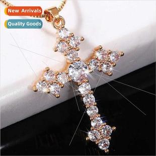 full diamond zirconia Fashion hop sparkling hip cross copper