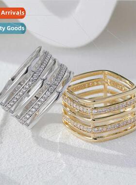 Fashion mple Square Scarf Clasp Ring Korea Copper Micro Set